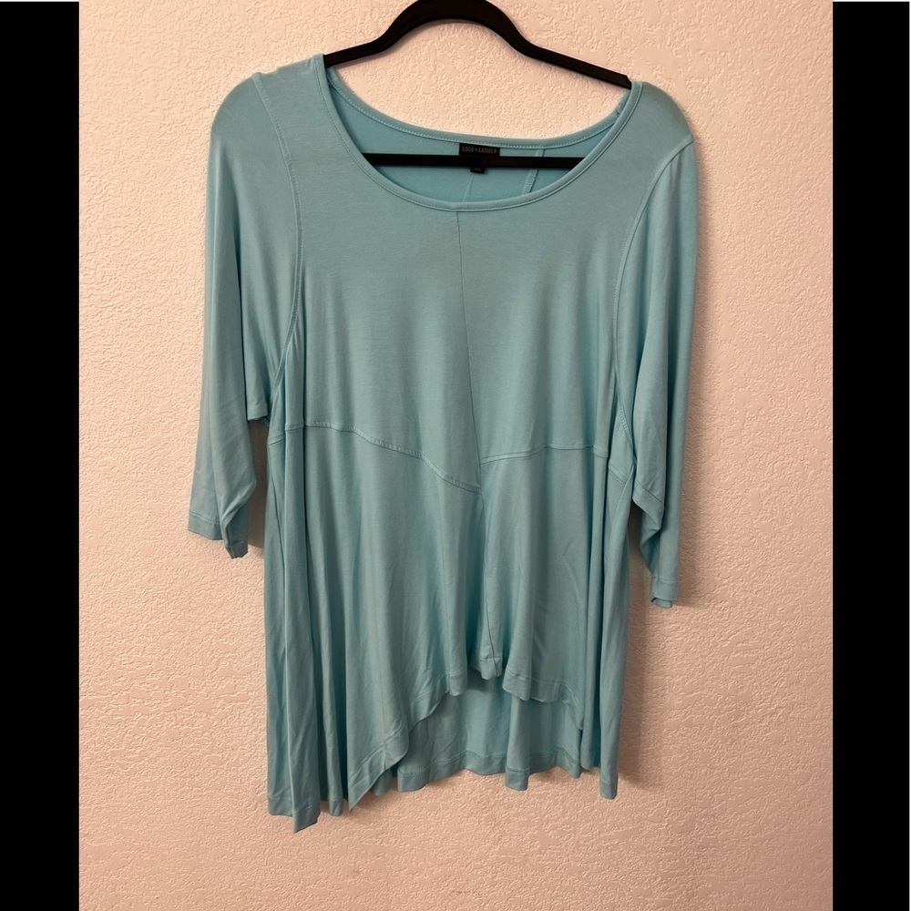 Coco + Carmen blue blouse size S/M